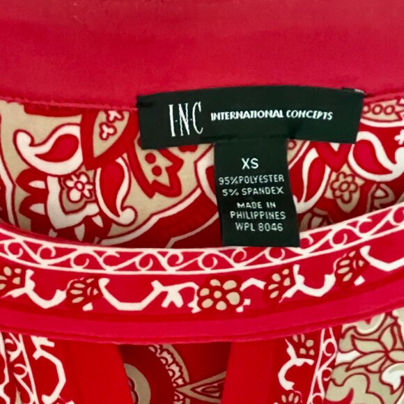 INC International Concepts Women’s Red Paisley Maxi Dress – Size XS (4–6 US) - Picture 4 of 6